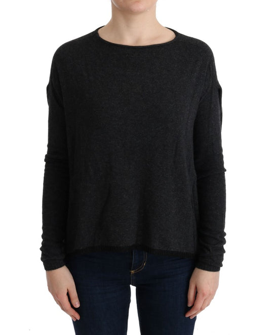 Costume National Elegant Gray Crewneck Sweater