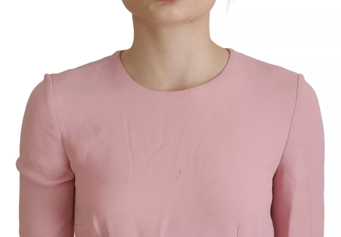 Dolce & Gabbana Pink A-line Flare Viscose 3/4 Sleeves Dress IT40 | S