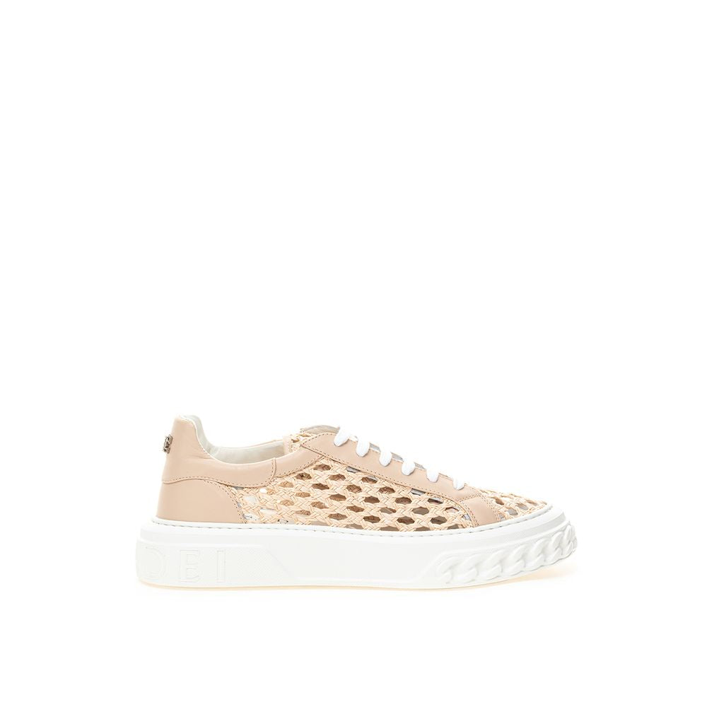 Casadei Chic Beige Leather Sneakers EU41 | US11