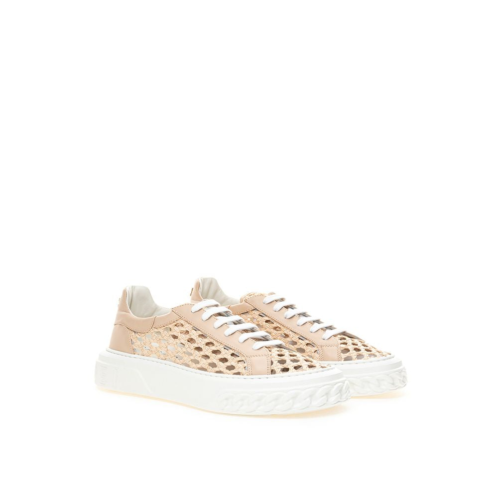 Casadei Chic Beige Leather Sneakers EU41 | US11