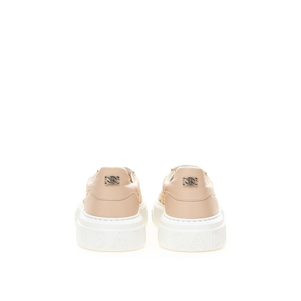 Casadei Chic Beige Leather Sneakers EU41 | US11