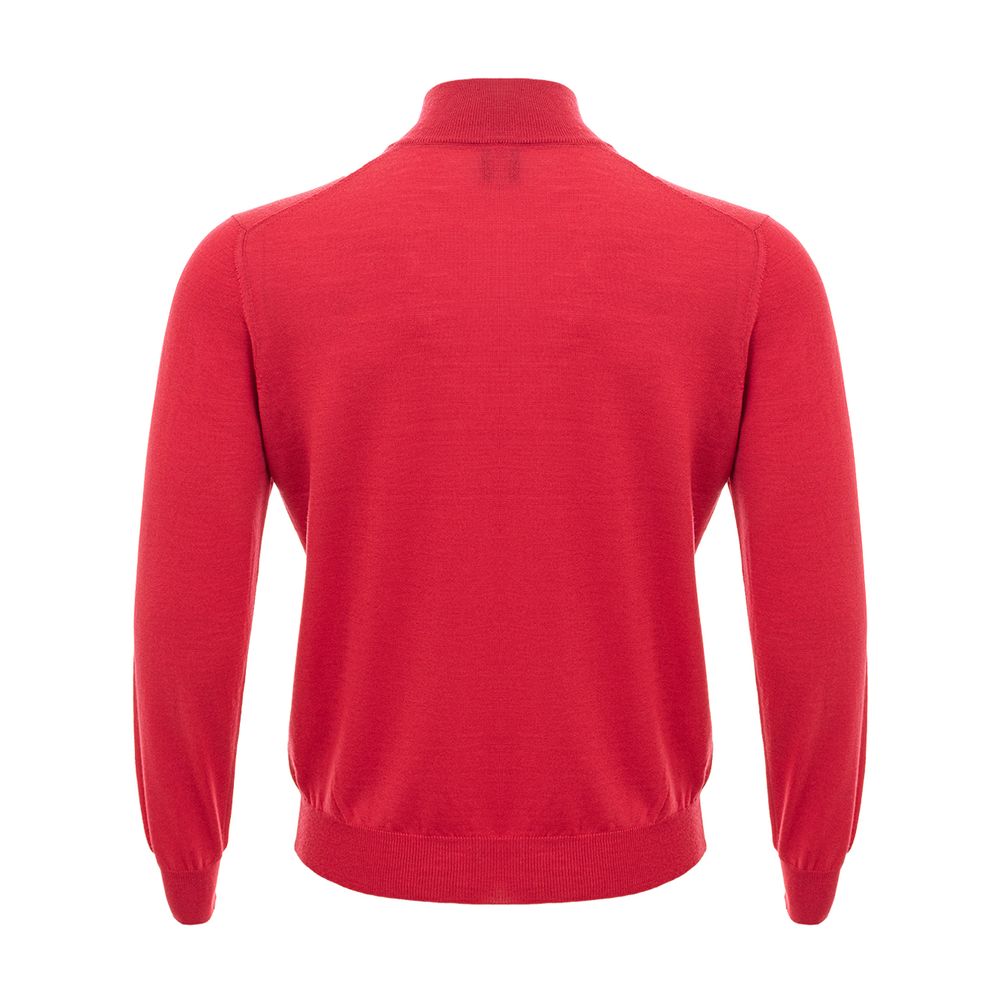 Gran Sasso Elegant Crimson Wool T-Shirt for Men IT50 | L