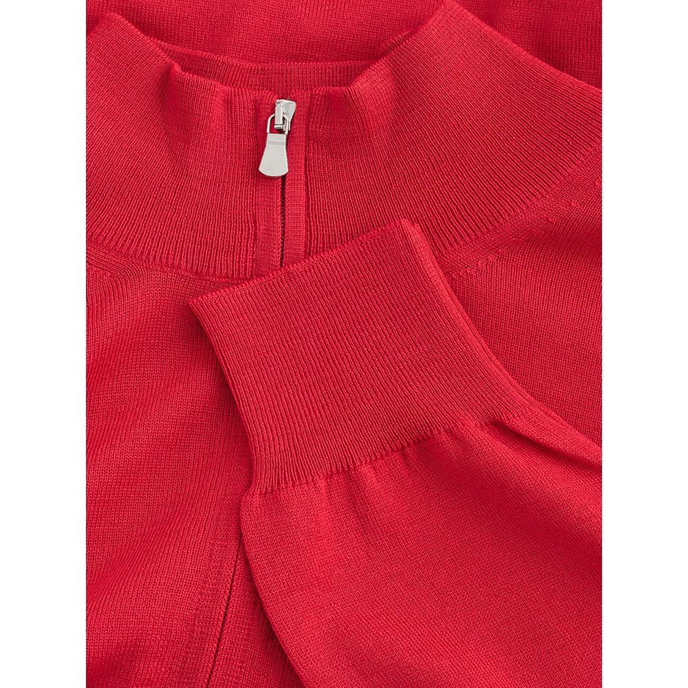 Gran Sasso Elegant Crimson Wool T-Shirt for Men IT50 | L