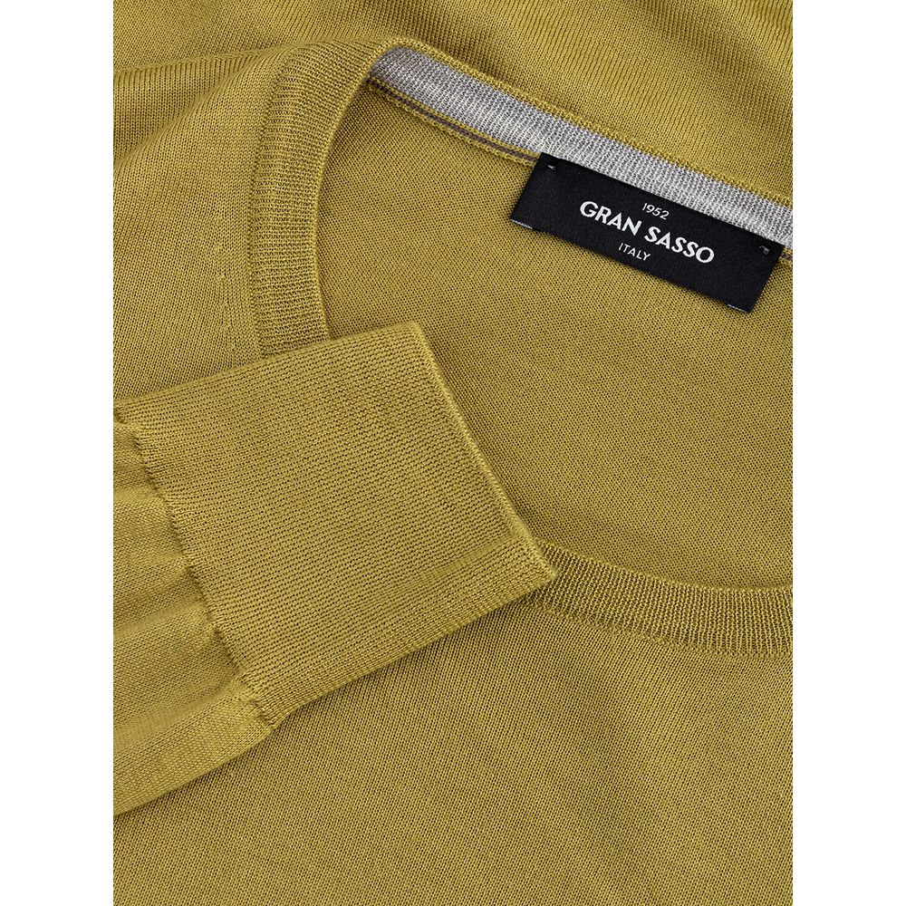 Gran Sasso Elegant Green Cashmere Sweater for Men IT50 | L