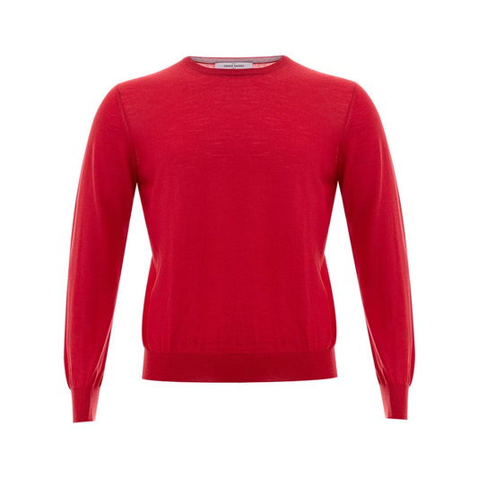 Gran Sasso Elegant Red Wool Sweater for Men IT50 | L