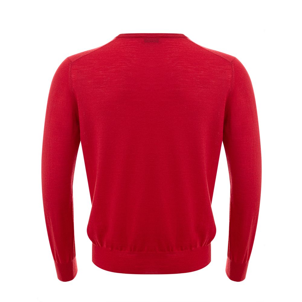 Gran Sasso Elegant Red Wool Sweater for Men IT50 | L