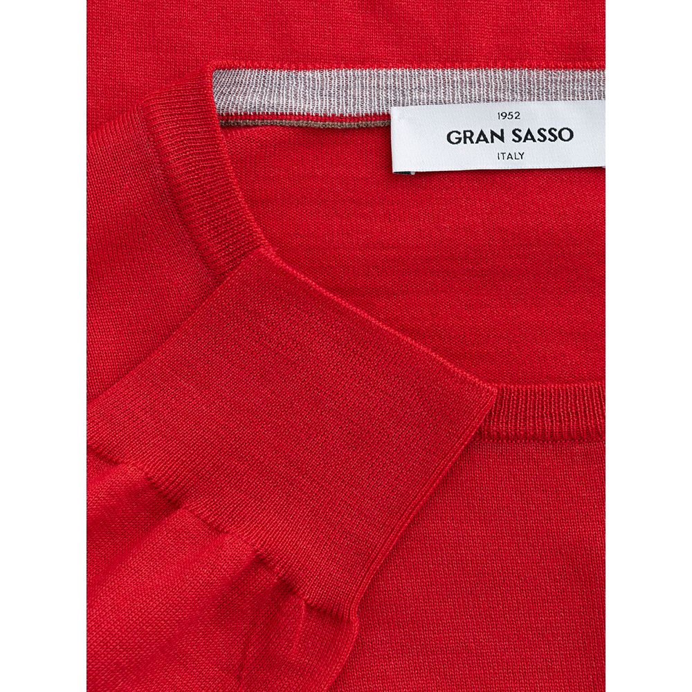 Gran Sasso Elegant Red Wool Sweater for Men IT50 | L