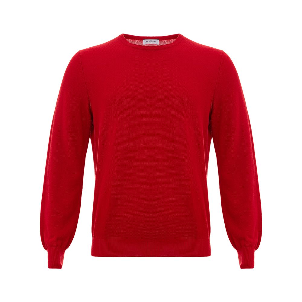 Gran Sasso Red Cotton Sweater IT50 | L