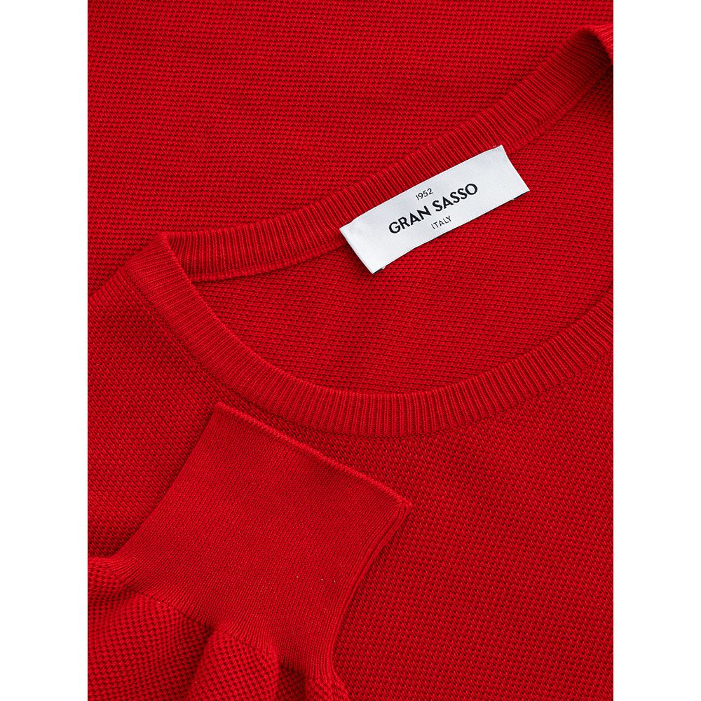 Gran Sasso Red Cotton Sweater IT50 | L