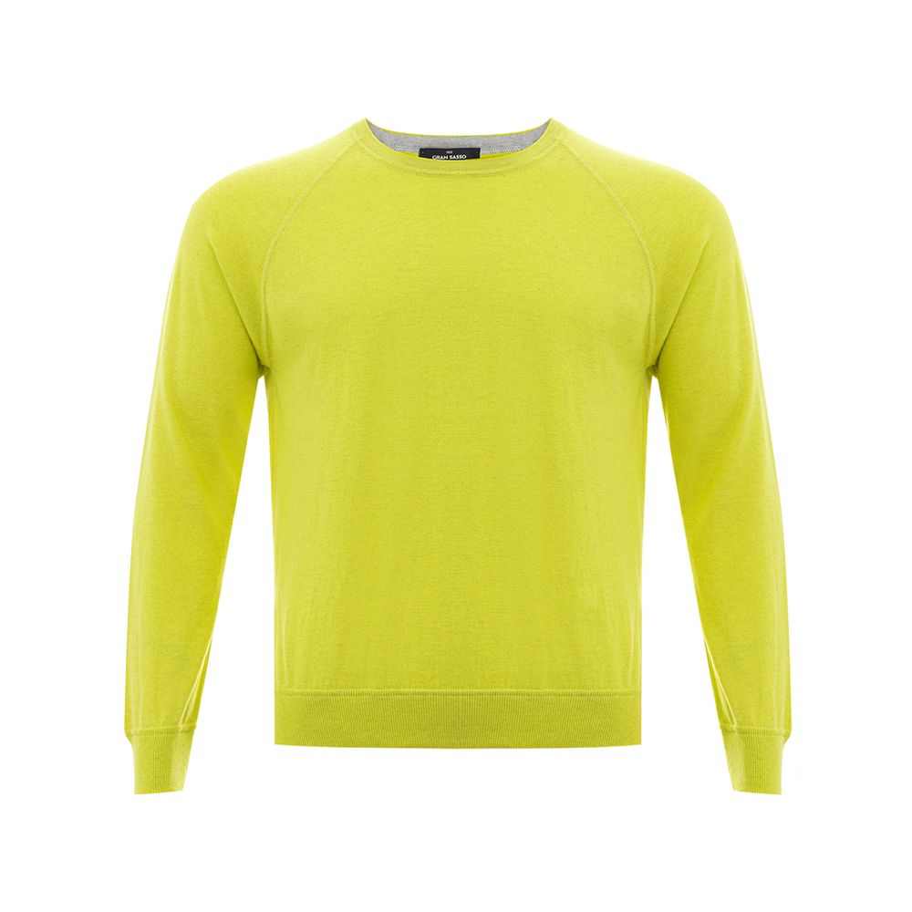 Gran Sasso Sunny Yellow Italian Cotton Sweater IT50 | L