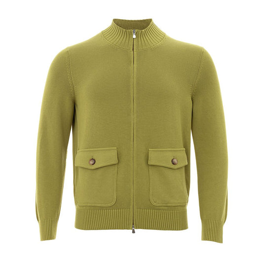 Gran Sasso Elegant Green Cotton Cardigan for Men IT50 | L