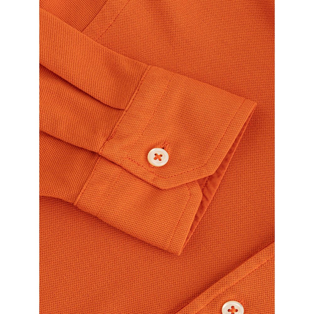 Gran Sasso Elegant Orange Cotton Polo for Men IT50 | L