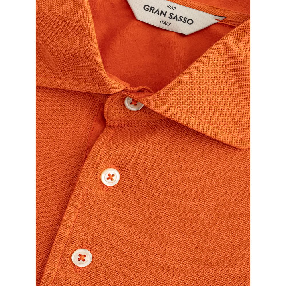 Gran Sasso Elegant Orange Cotton Polo for Men IT50 | L