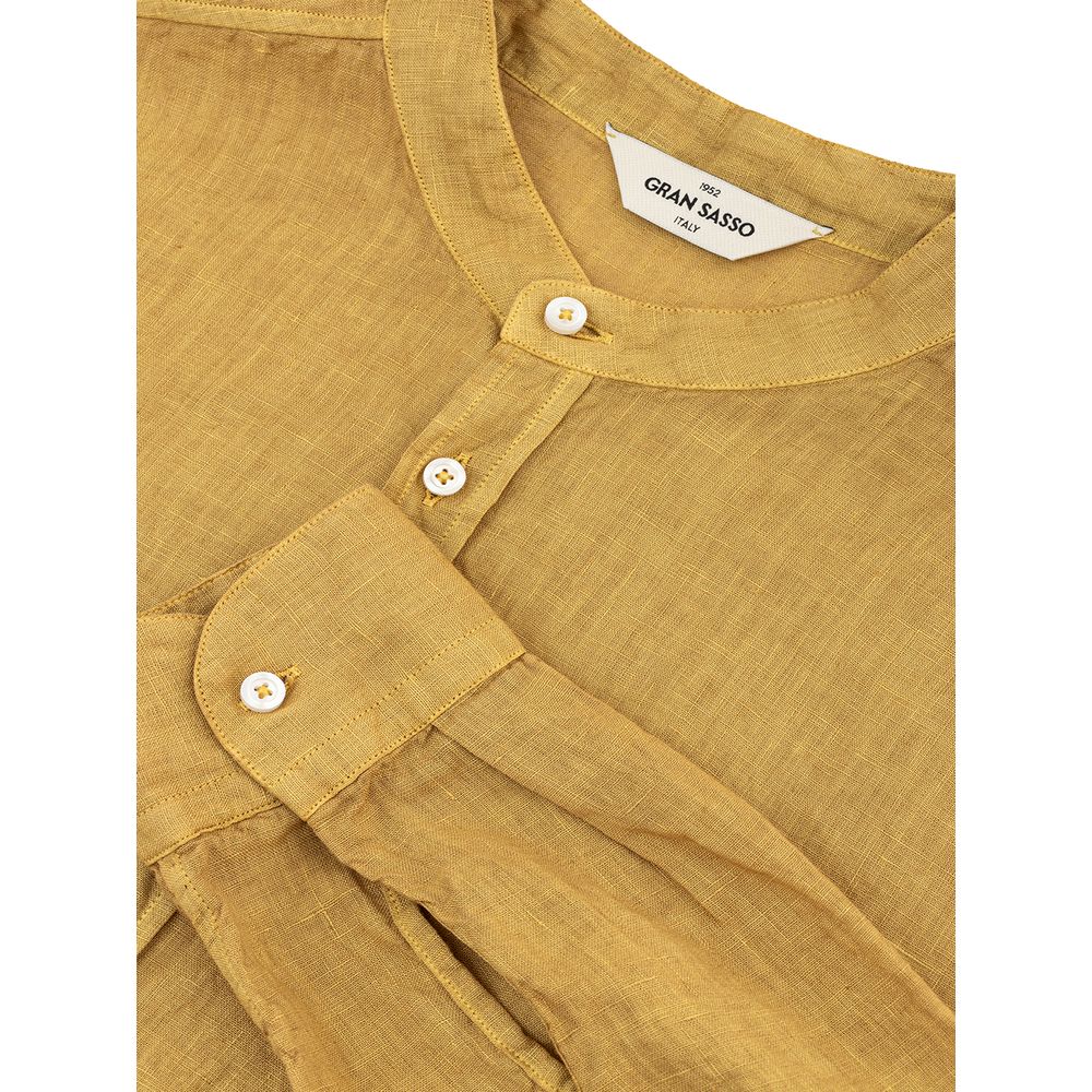 Gran Sasso Gold Linen Elegance Men's Shirt IT50 | L