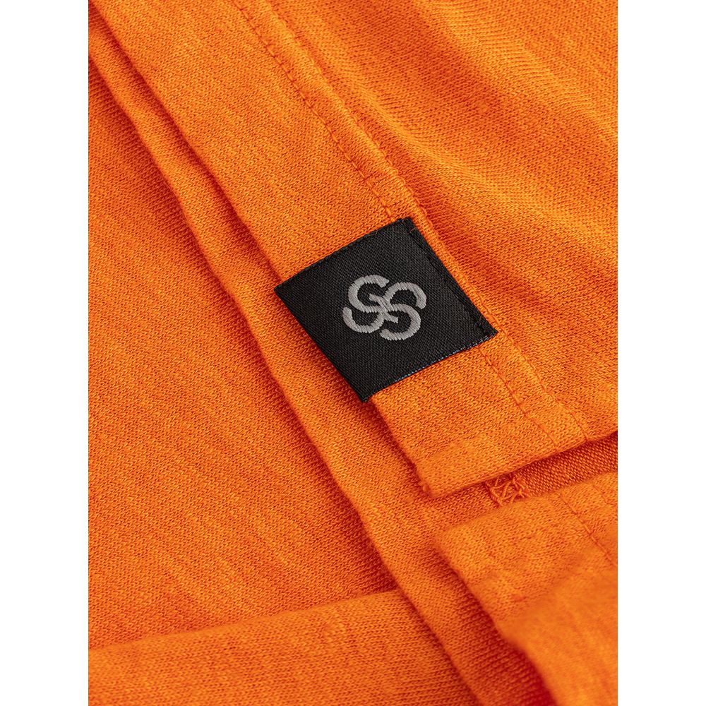 Gran Sasso Elegant Orange Linen Polo Shirt IT50 | L