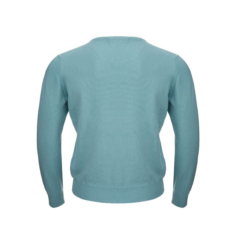 Gran Sasso Turquoise Cashmere Sweater Elegance IT50 | L