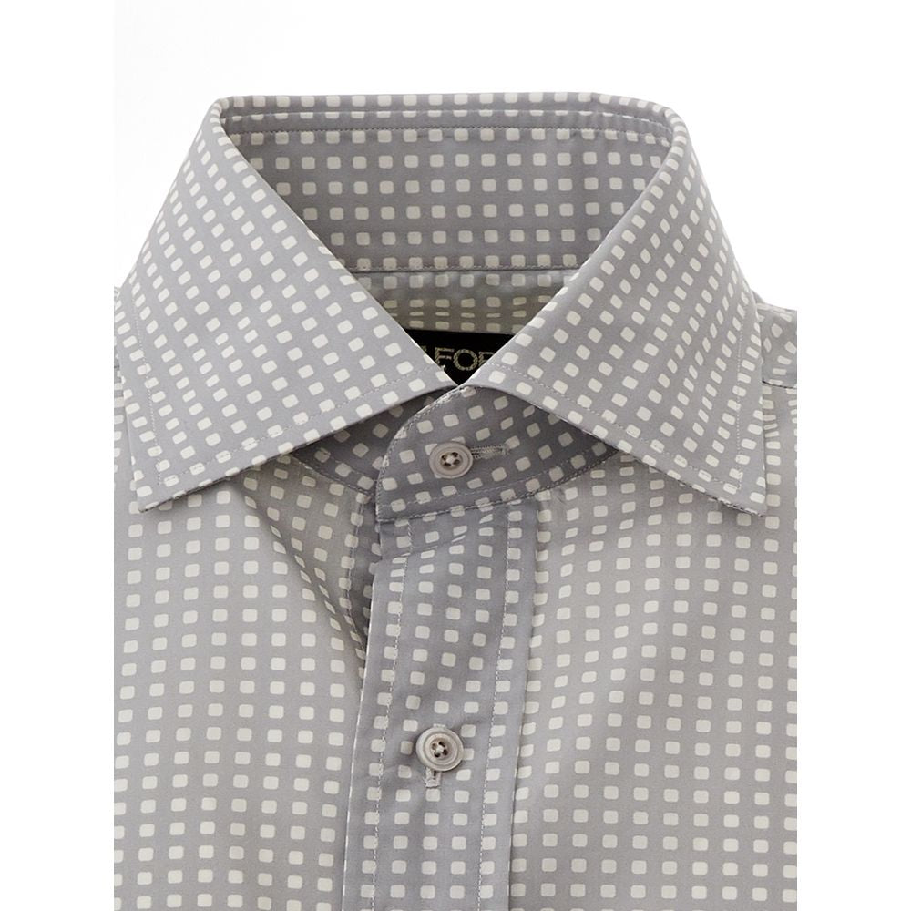 Tom Ford Elegant Cotton Gray Shirt for Men IT39 | M