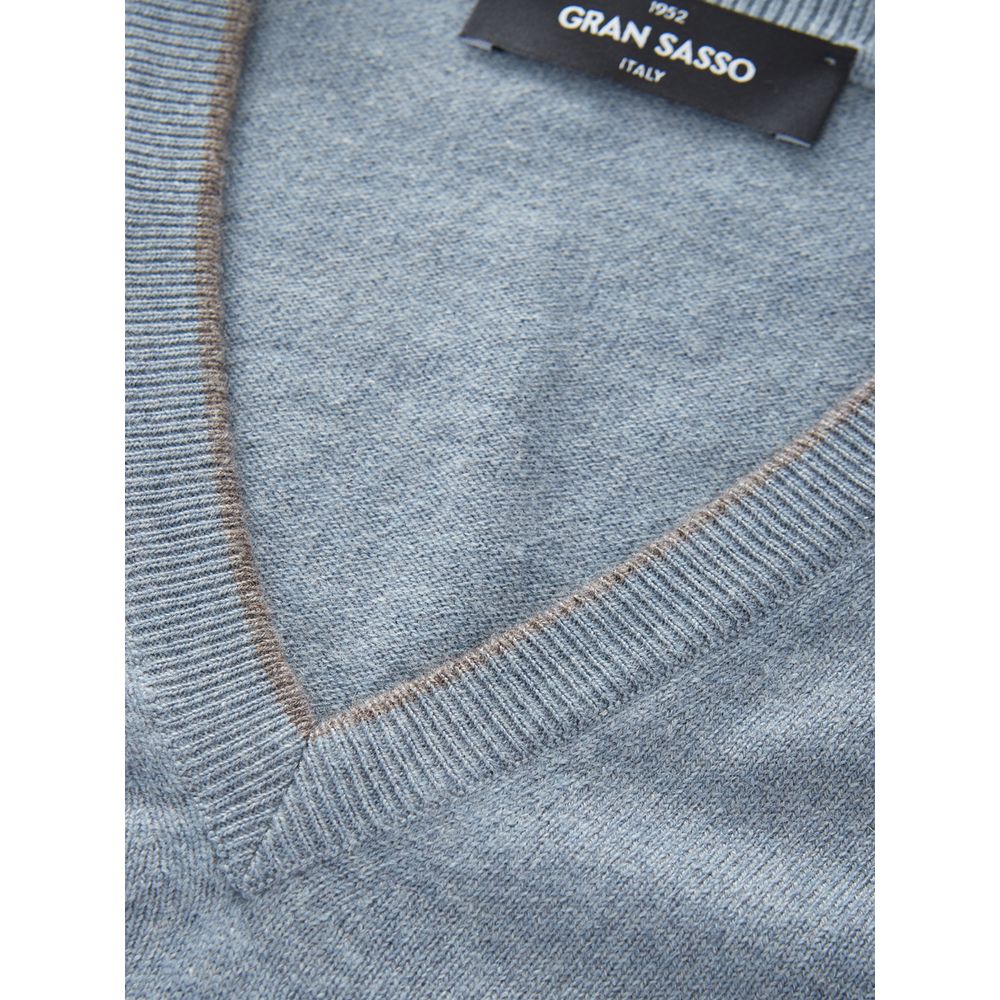 Gran Sasso Elegant Cashmere Sweater in Chic Gray IT50 | L