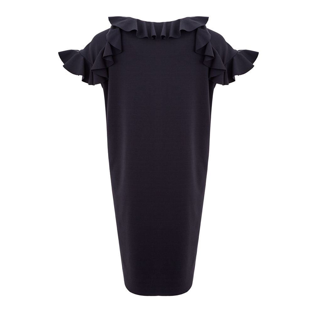 Lardini Elegant Black Viscose Dress IT40 | S