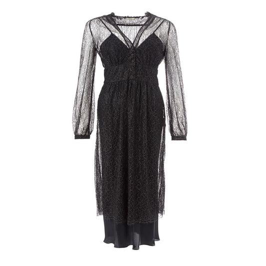 Lardini Elegant Black Nylon Dress IT40 | S