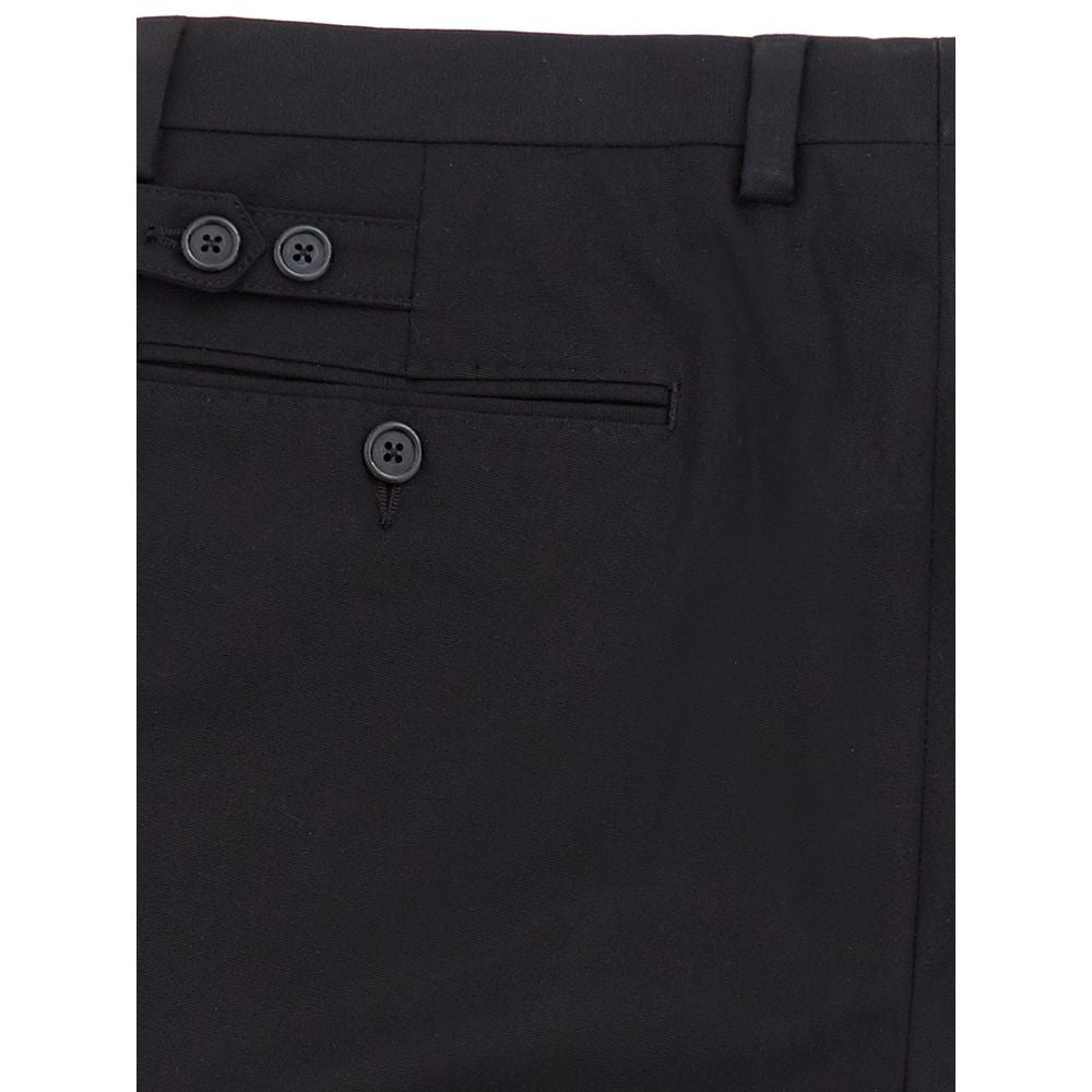 Dolce & Gabbana Elegant Black Cotton Pants for Men IT54 / XXL