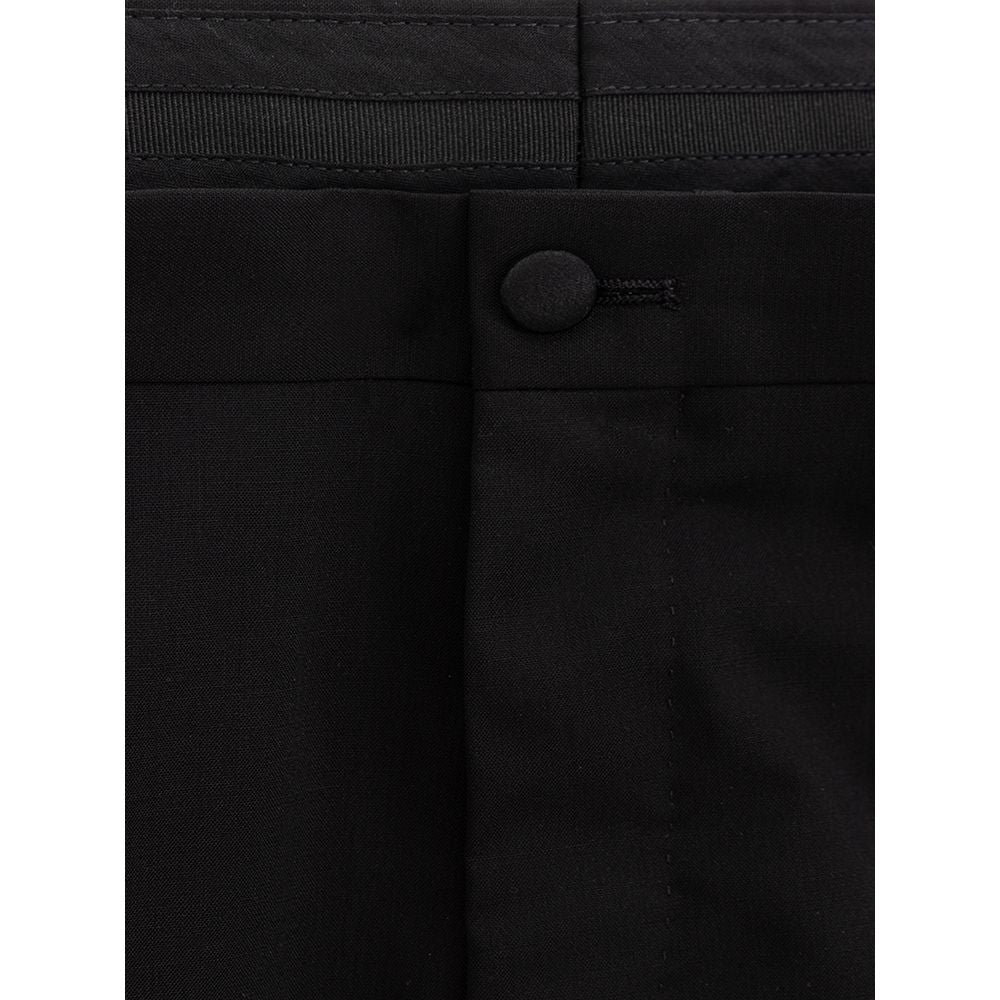 Dolce & Gabbana Sleek Black Wool Trousers for Men IT54 / XXL