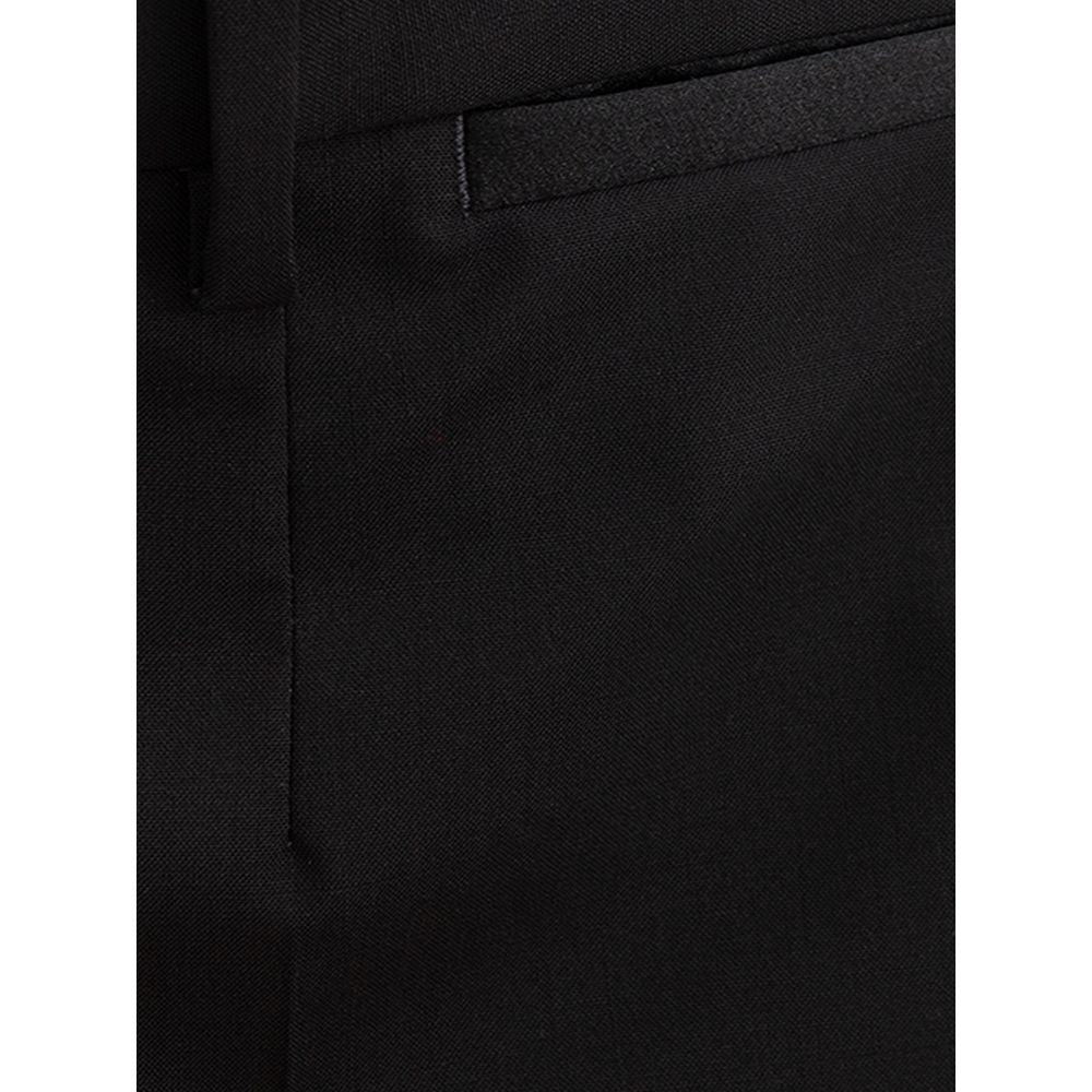 Dolce & Gabbana Sleek Black Wool Trousers for Men IT54 / XXL