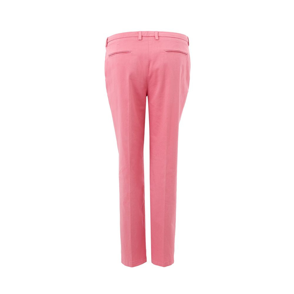 Lardini Elegant Cotton Pink Trousers for Sophisticated Style IT42 | M