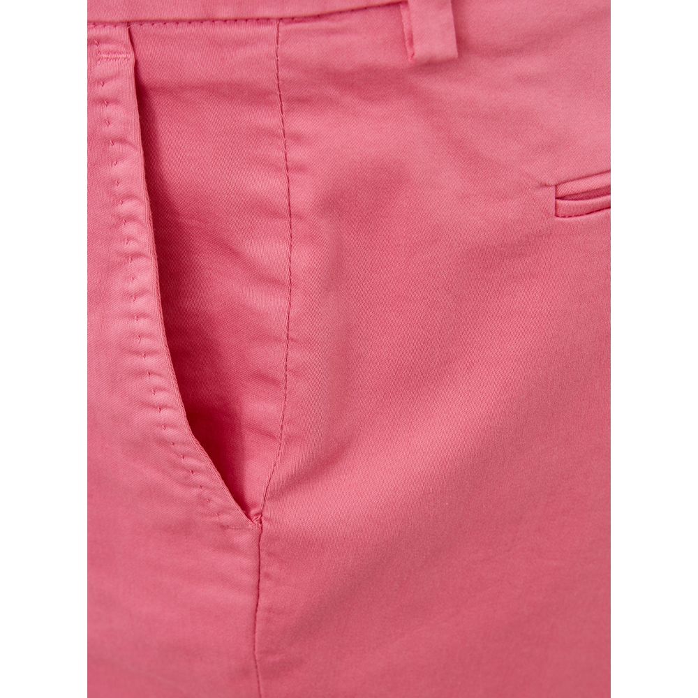 Lardini Elegant Cotton Pink Trousers for Sophisticated Style IT42 | M