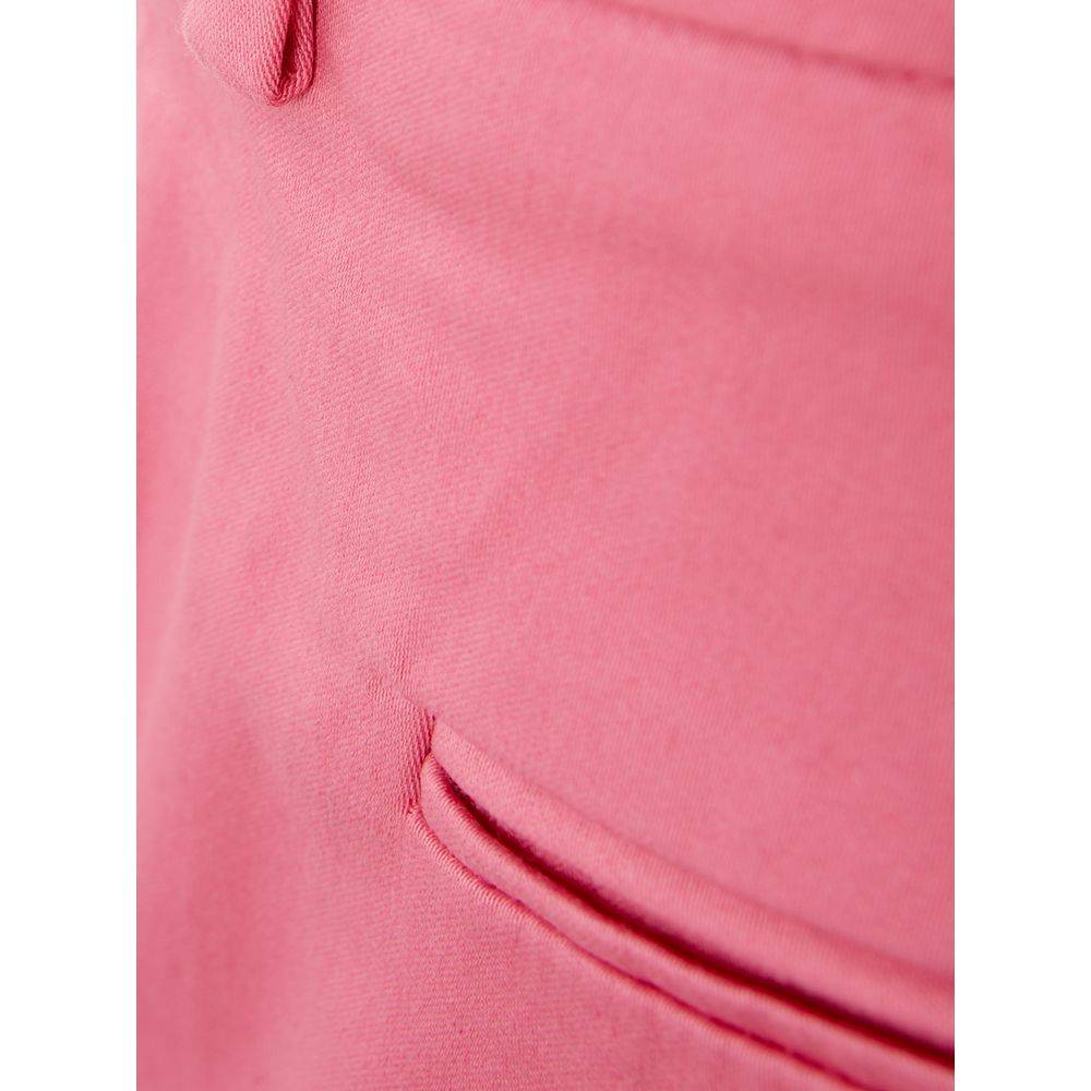 Lardini Elegant Cotton Pink Trousers for Sophisticated Style IT42 | M