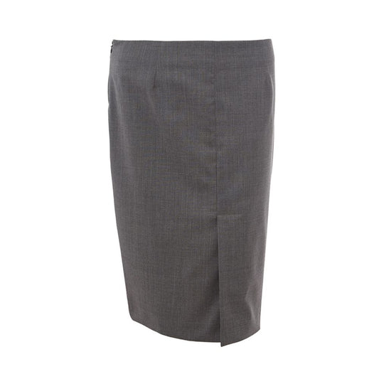 Lardini Chic Gray Wool Pencil Skirt IT40 | S