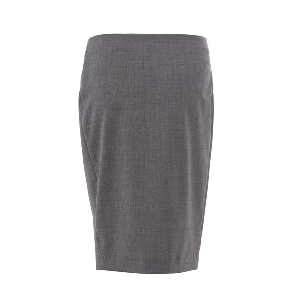 Lardini Chic Gray Wool Pencil Skirt IT40 | S