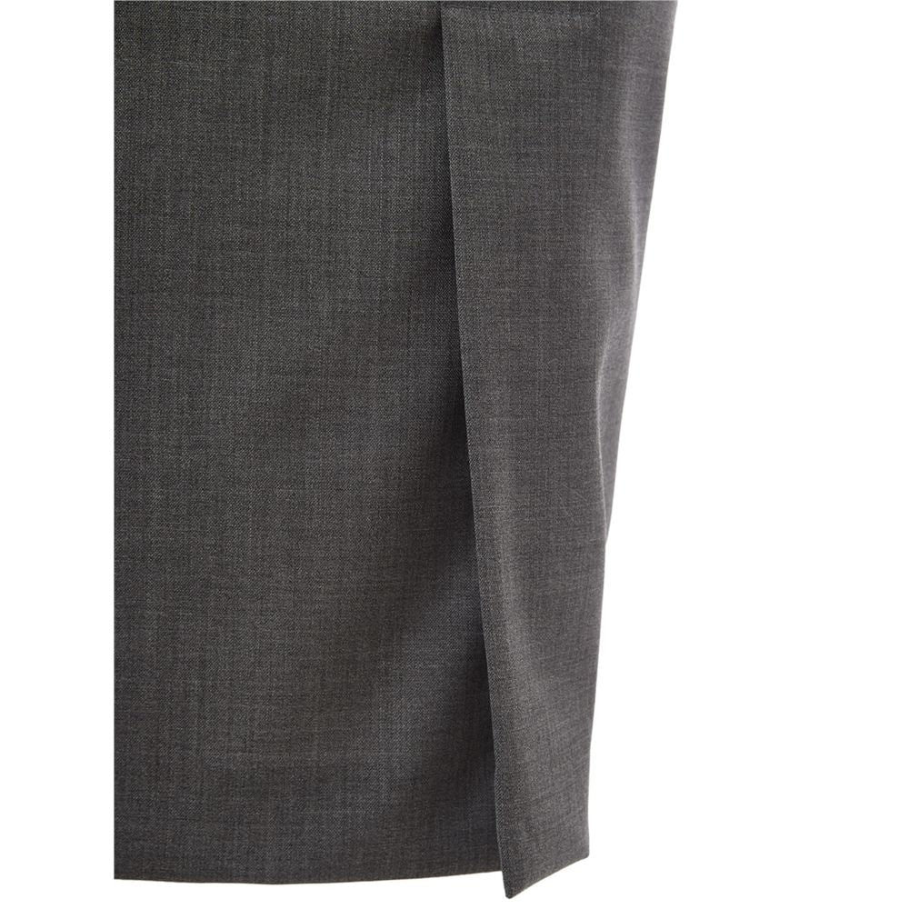 Lardini Chic Gray Wool Pencil Skirt IT40 | S