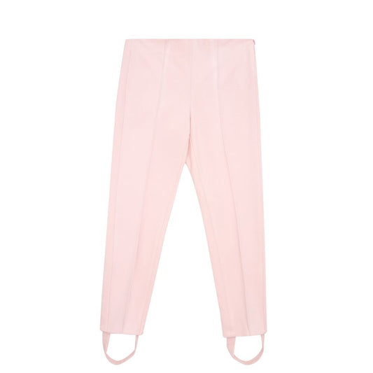 Lardini Elegant Pink Viscose Pants for Chic Style IT42 | M