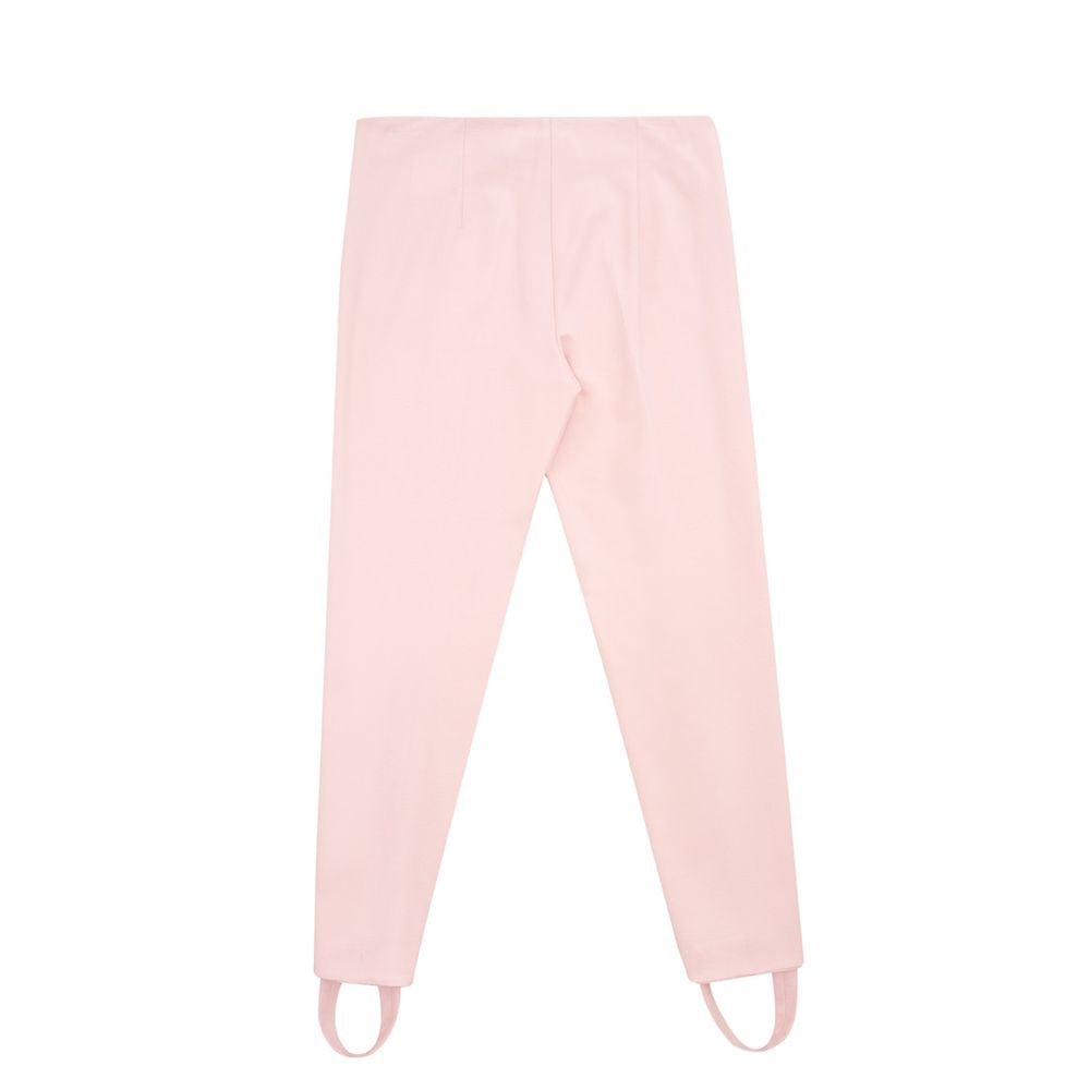 Lardini Elegant Pink Viscose Pants for Chic Style IT42 | M