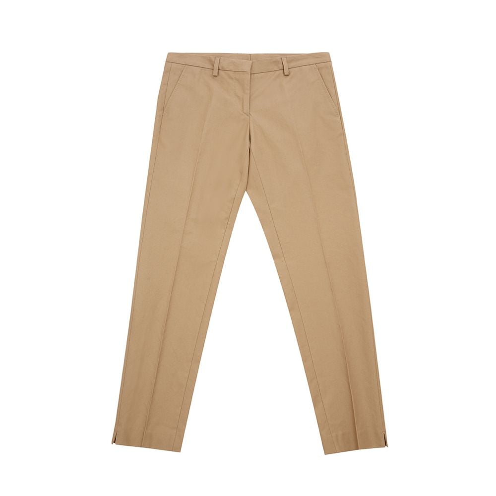 Lardini Elegant Brown Cotton Trousers for Women IT38 | XS