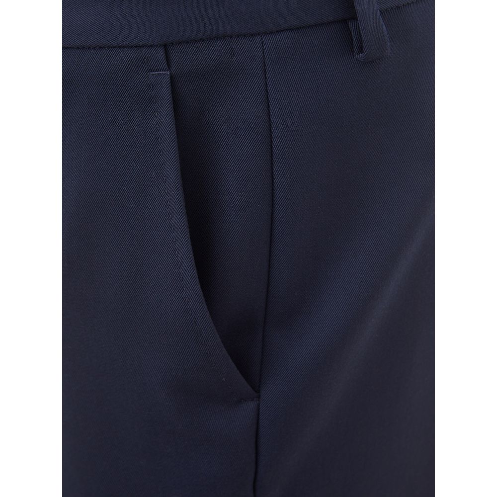 Lardini Elegant Blue Wool Pants for Women IT40 | S