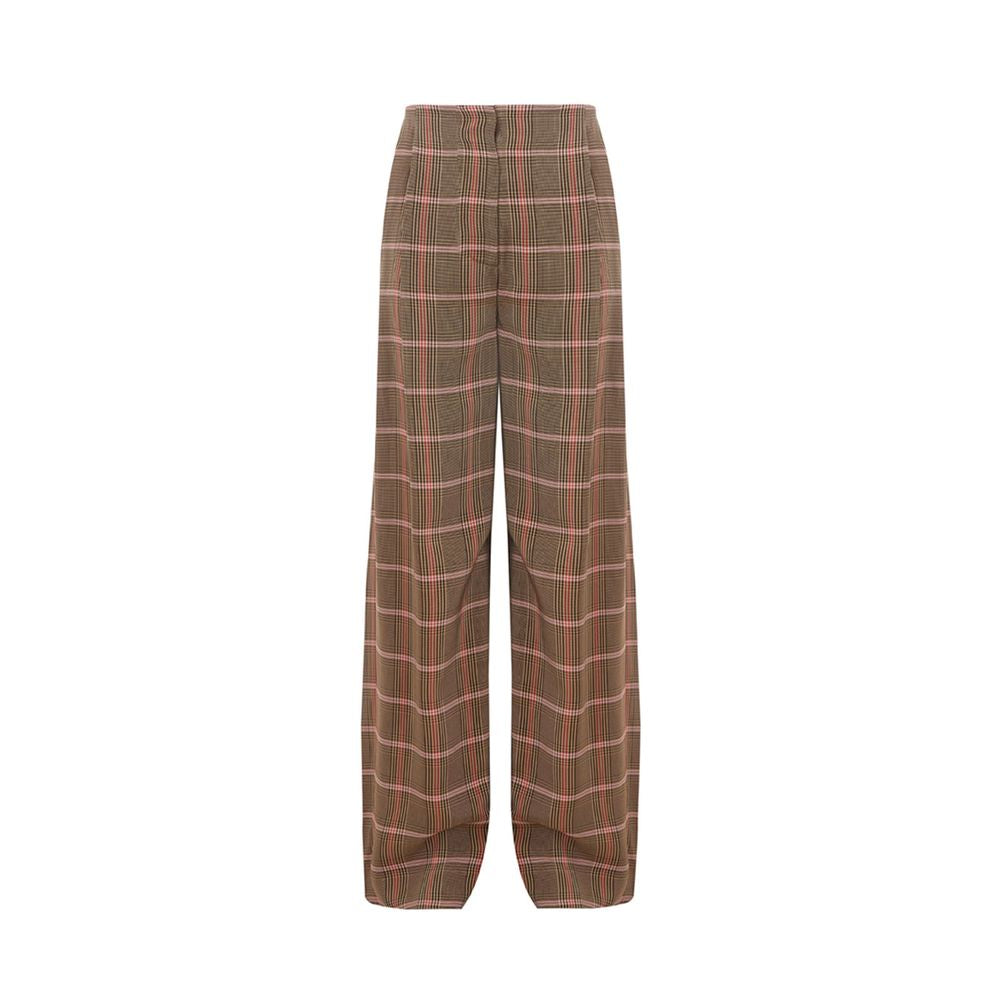 Lardini Elegant Brown Viscose Pants for Women IT40 | S