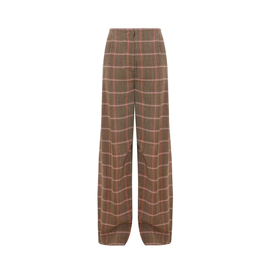 Lardini Elegant Brown Viscose Pants for Women IT40 | S