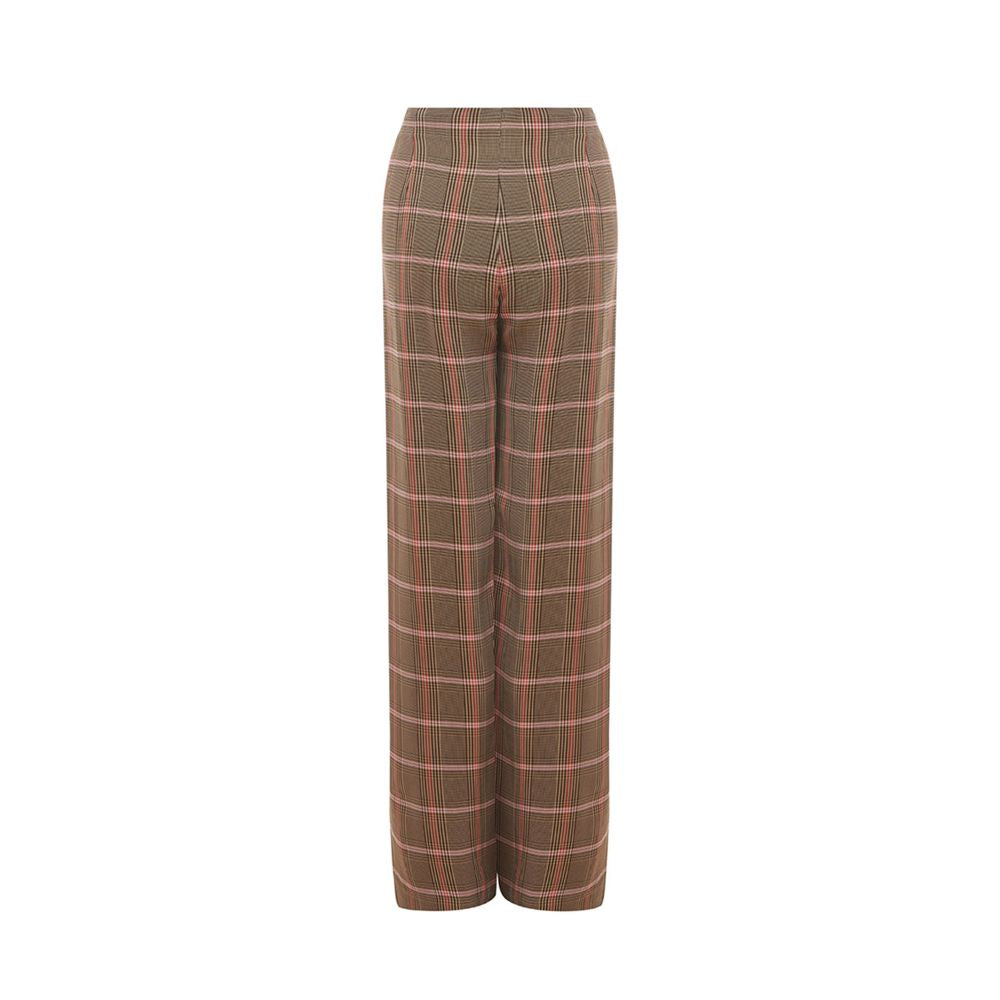 Lardini Elegant Brown Viscose Pants for Women IT40 | S