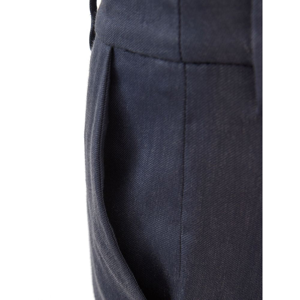 Lardini Chic Blue Linen Trousers IT40 | S