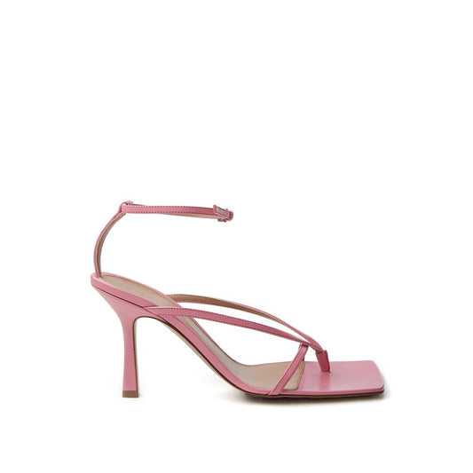 Bottega Veneta Elegant Pink Leather Sandals for Sophisticated Style EU38 | US8