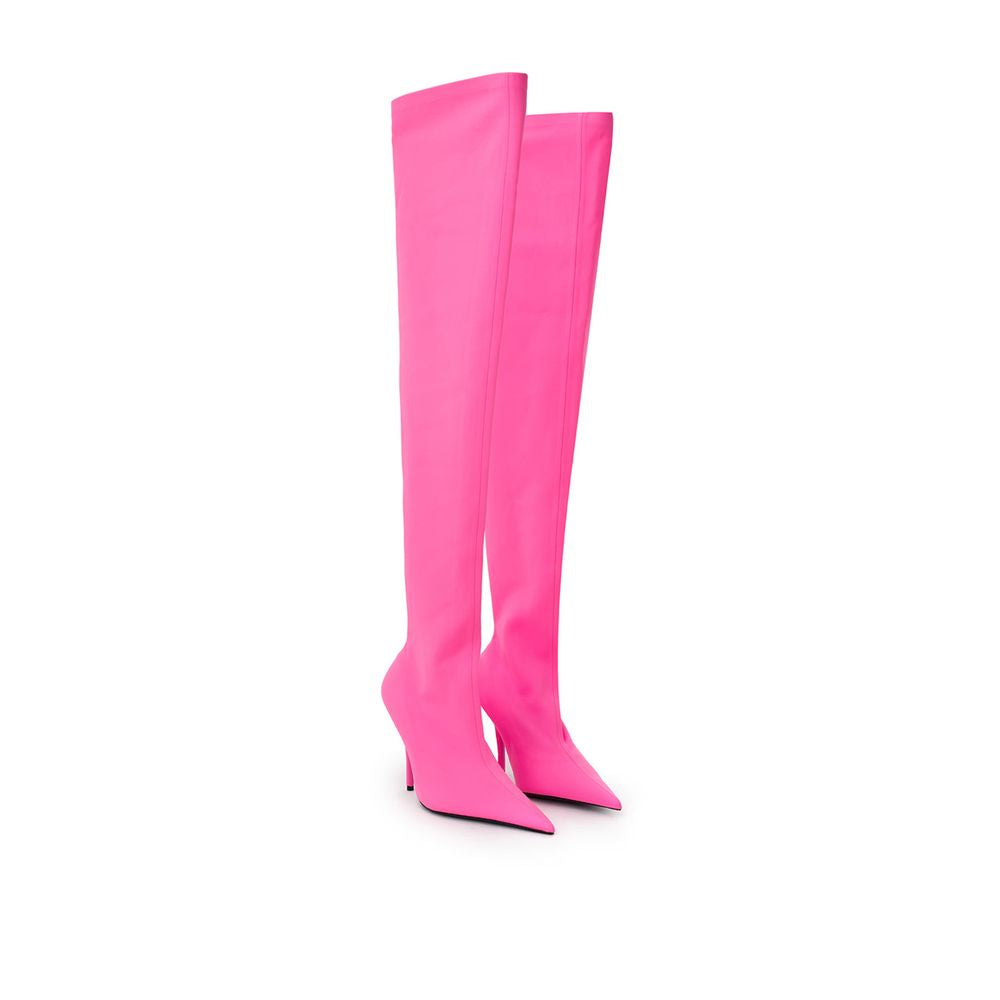 Balenciaga Elegant Pink Polyester Ankle Boots EU39 | US9