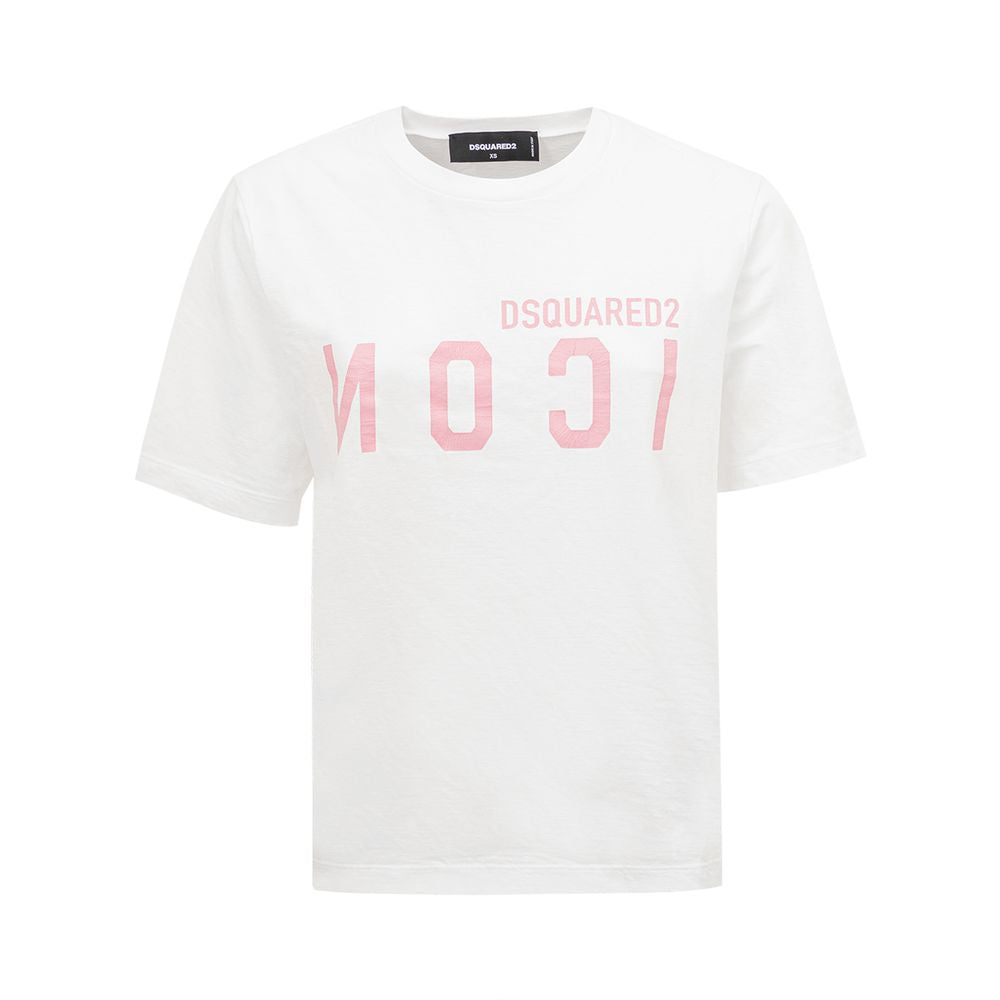 Dsquared² Elegant Cotton White Tee for Stylish Women