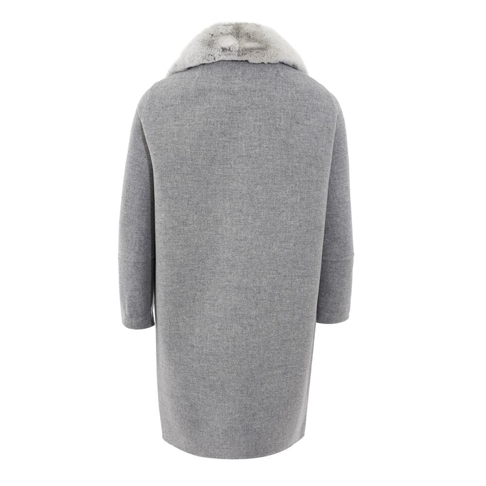 Herno Elegant Gray Wool Jacket for Timeless Style IT42 | M