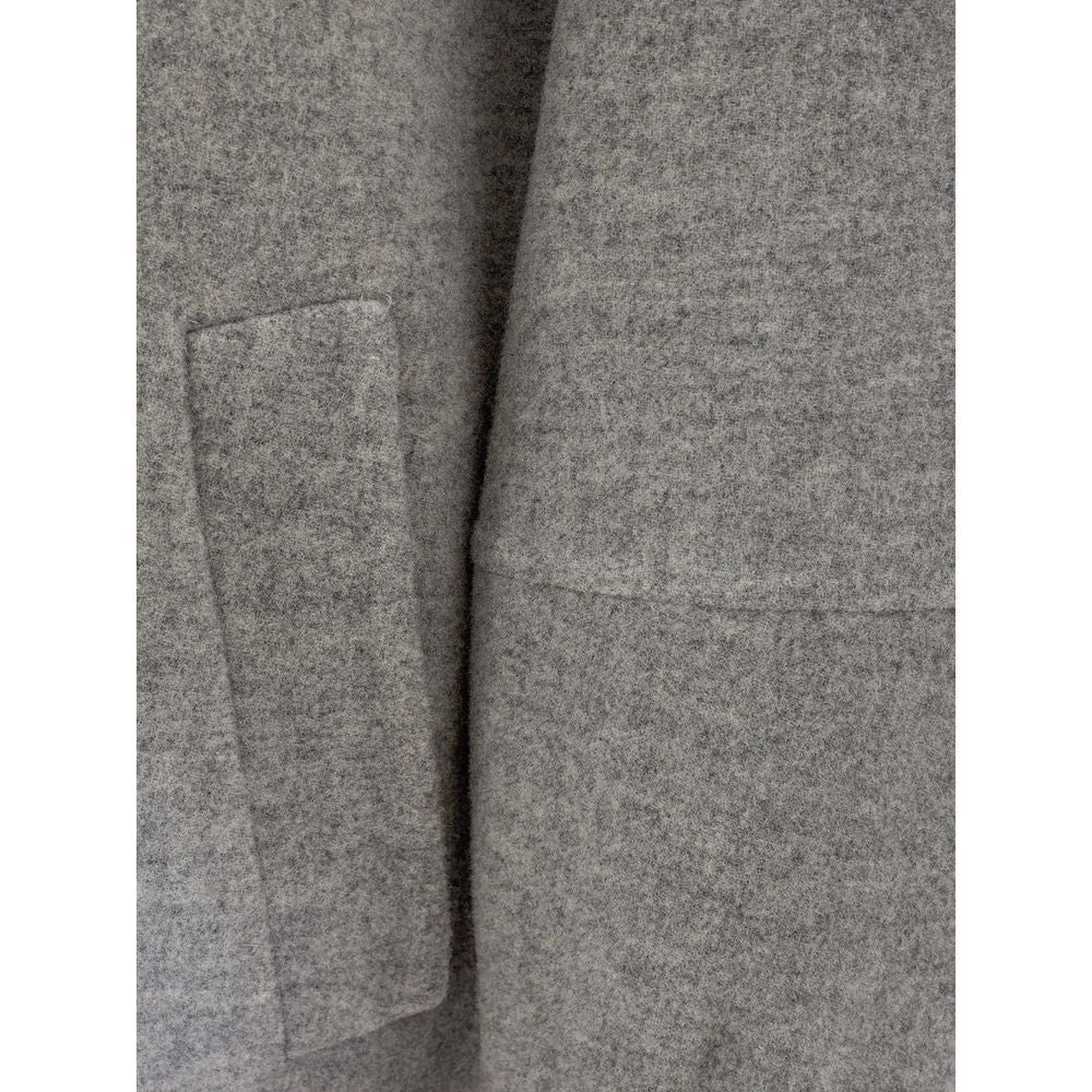 Herno Elegant Gray Wool Jacket for Timeless Style IT42 | M