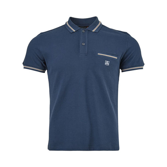 Corneliani Elegant Blue Italian Cotton Polo Shirt IT46 | S