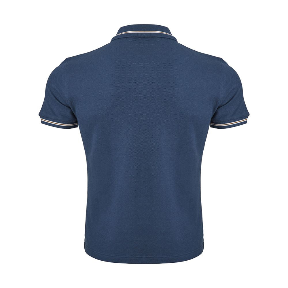 Corneliani Elegant Blue Italian Cotton Polo Shirt IT46 | S