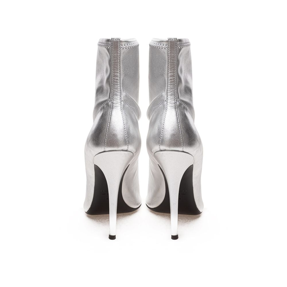 Giuseppe Zanotti Silver Leather Boot EU38 | US8