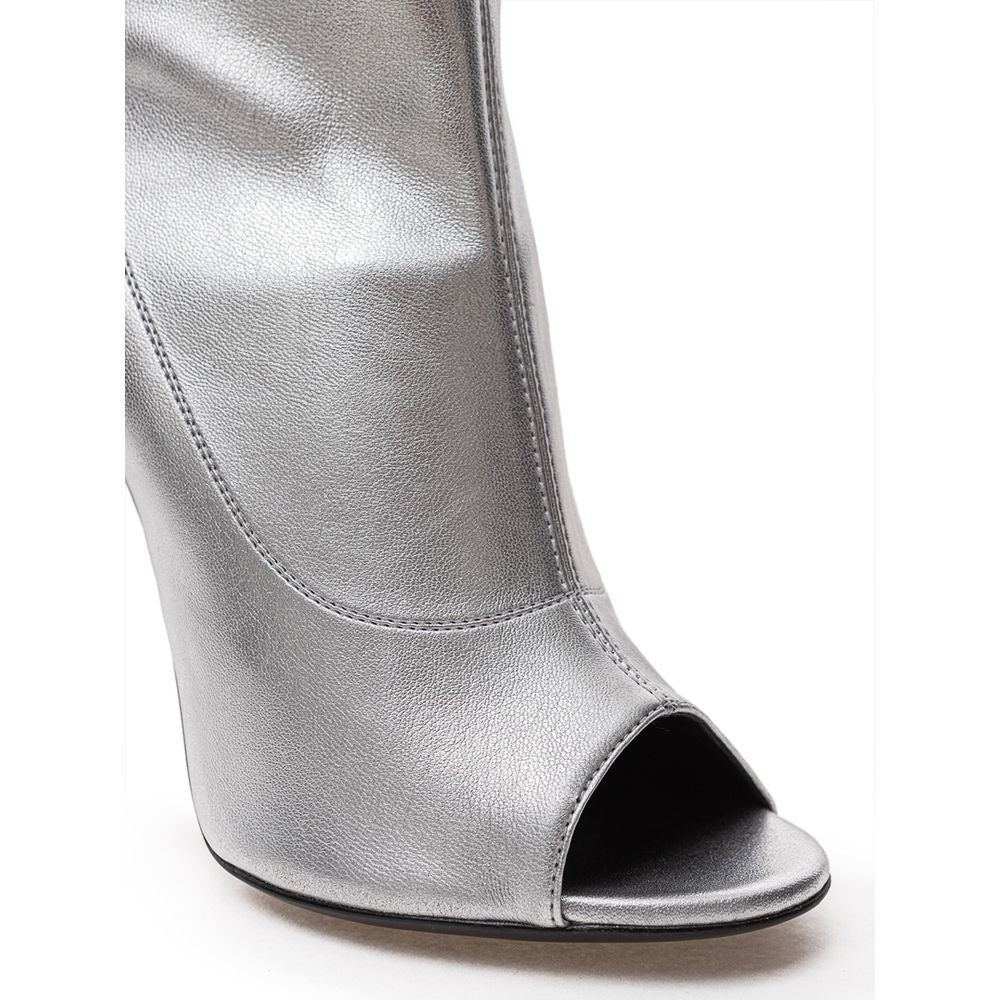 Giuseppe Zanotti Silver Leather Boot EU38 | US8